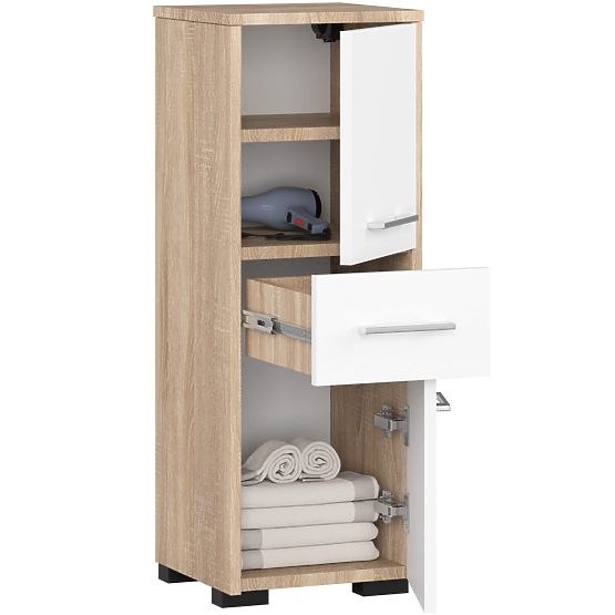 ARMADIETTO DA BAGNO FIN COLONNA 30 2D 1SZ 85cm PK ROVERE SONOMA / BIANCO