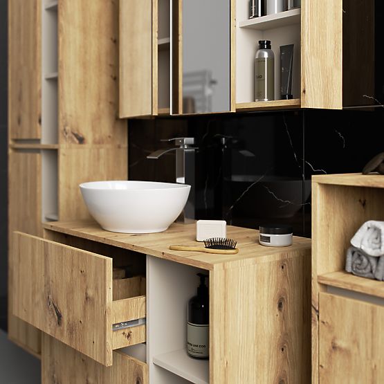 ARMADIETTO DA BAGNO SOSPESO VAMI W35 1D 1W ROVERE ARTISAN / CASHMERE