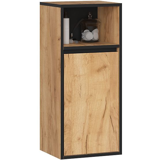 ARMADIETTO DA BAGNO SOSPESO VAMI W35 1D 1W ROVERE CRAFT / NERO