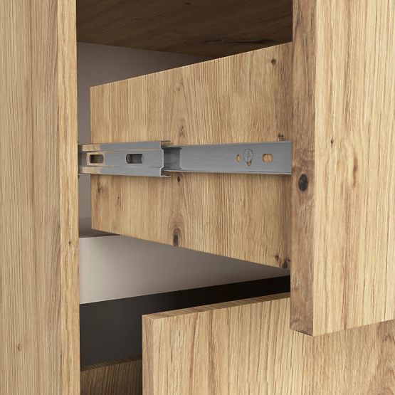 ARMADIETTO DA BAGNO SOTTO IL LAVABO CON FORI VAMI W90 UM 2SZ 2P ROVERE ARTIGIANO / CASHMERE