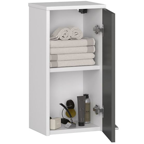 ARMADIETTO PENSILE BAGNO FIN W30 1D BIANCO / GRIGIO
