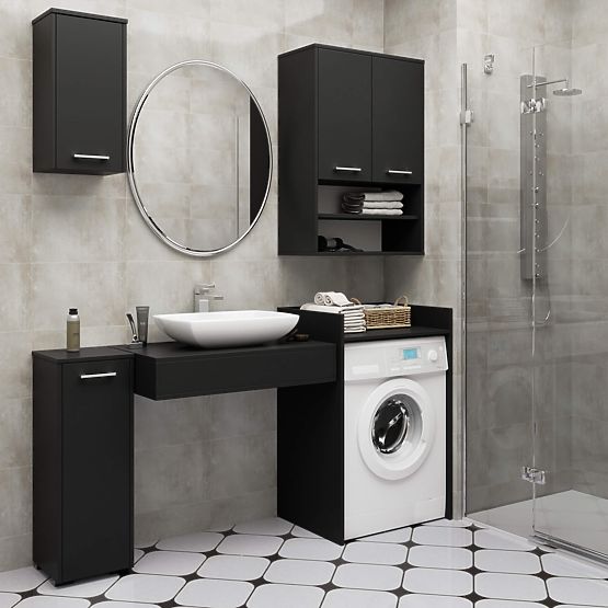 ARMADIETTO PER LAVATRICE FIN NERO