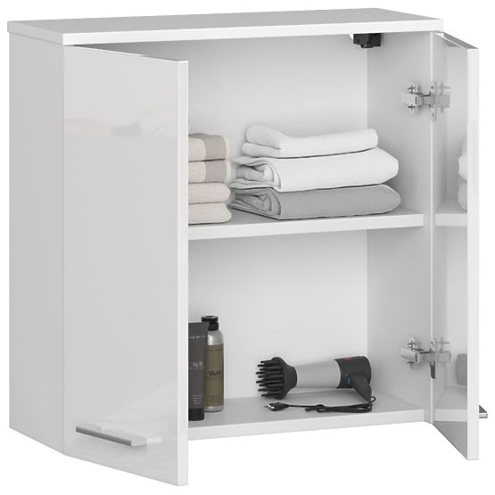 ARMADIETTO SOSPESO LARGHEZZA 60 cm FIN 2D BIANCO LUCIDO