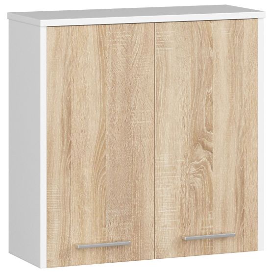 ARMADIETTO SOSPESO LARGHEZZA 60 cm FIN 2D BIANCO / SONOMA