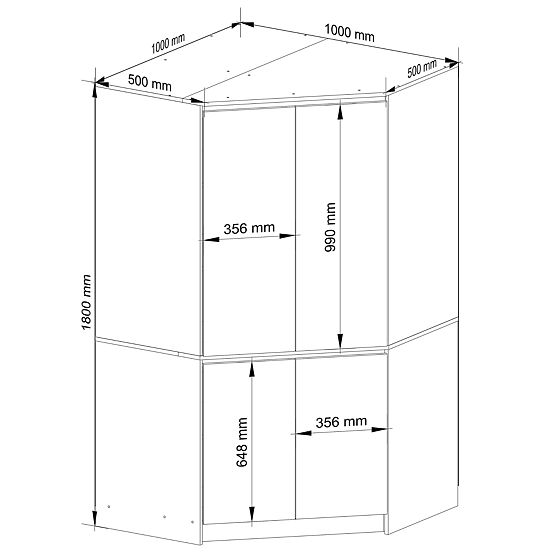ARMADIO ANGOLARE S100 4D CLP BIANCO