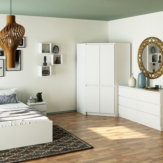 ARMADIO ANGOLARE S100 4D CLP BIANCO