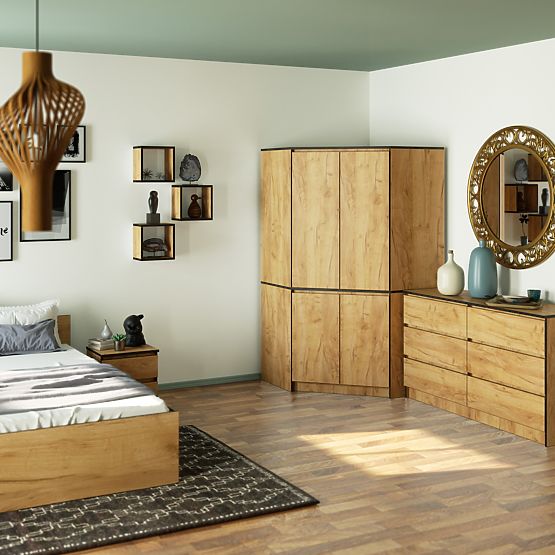 ARMADIO ANGOLARE S100 4D CLP ROVERE CRAFT