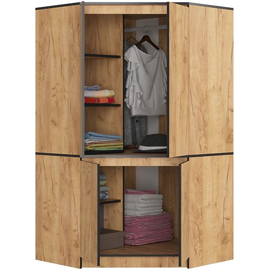 ARMADIO ANGOLARE S100 4D CLP ROVERE CRAFT
