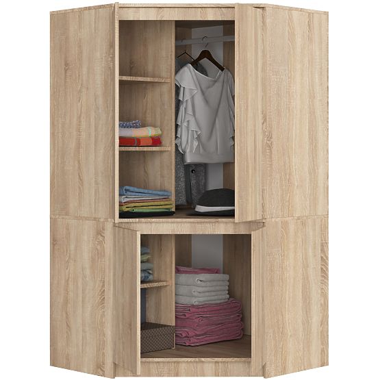 ARMADIO ANGOLARE S100 4D CLP ROVERE SONOMA