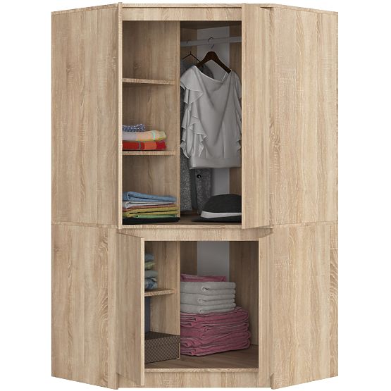 ARMADIO ANGOLARE S100 4D CLP ROVERE SONOMA