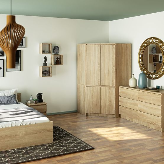 ARMADIO ANGOLARE S100 4D CLP ROVERE SONOMA