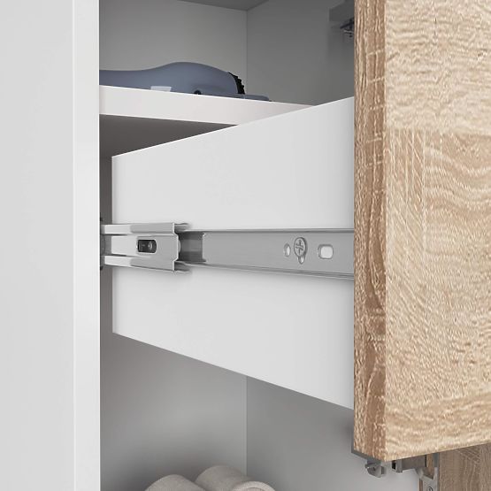 ARMADIO BAGNO FIN COLONNA 30 2D 1SZ 85cm PK BIANCO / SONOMA