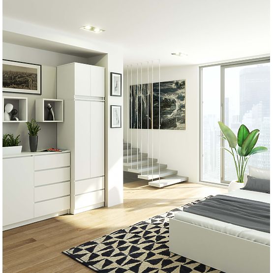ARMADIO CON SOPRALZO S60 2D 2SZ CLP PK BIANCO
