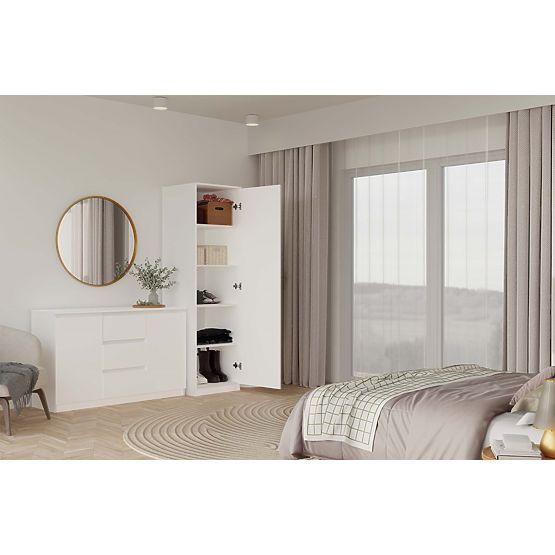 Armadio Malwa SD-50 con Specchio BIANCO