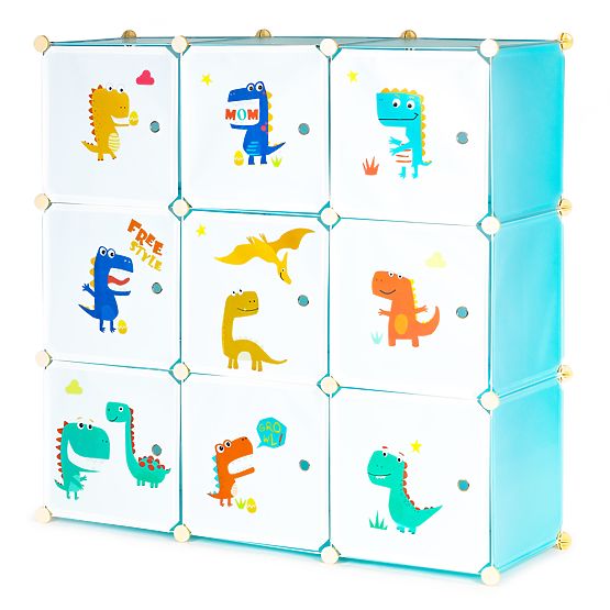 Armadio modulare per bambini con 9 ripiani