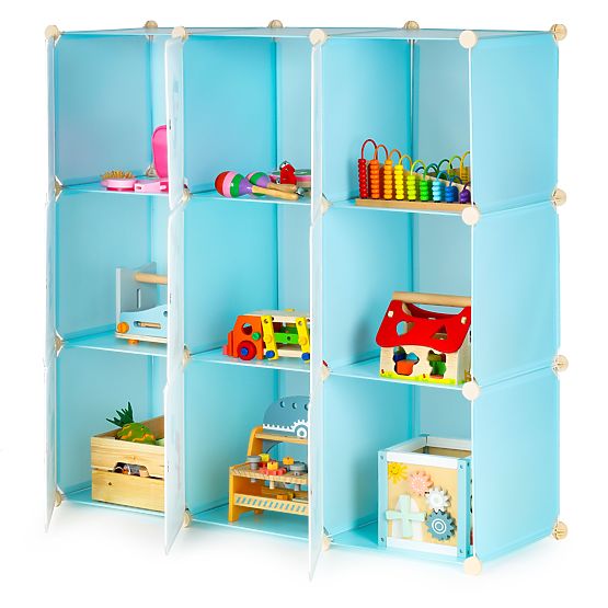Armadio modulare per bambini con 9 ripiani