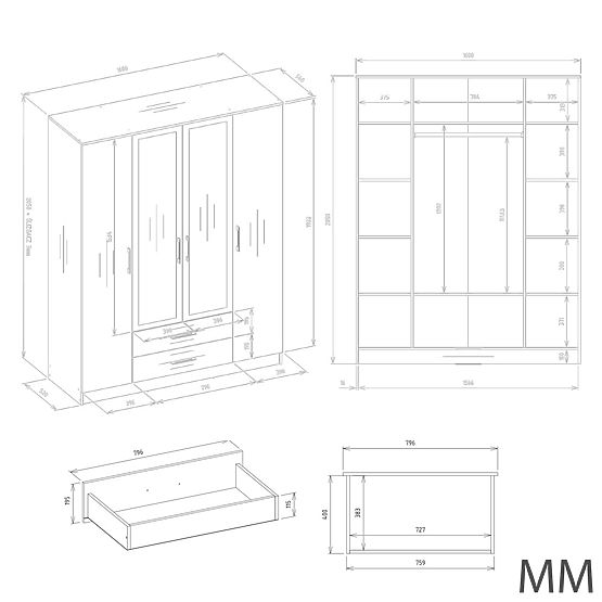 Armadio Romana 160X205 CASHMERE BEIGE