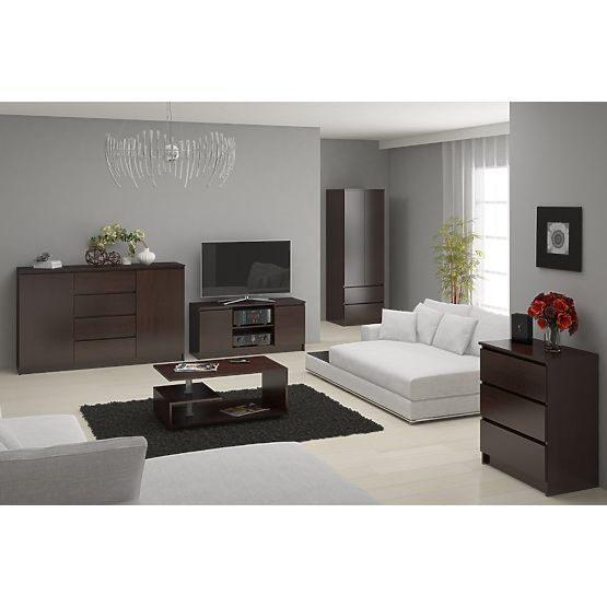 ARMADIO S 90 cm 2 ANTE 2 CASSETTI PK WENGE