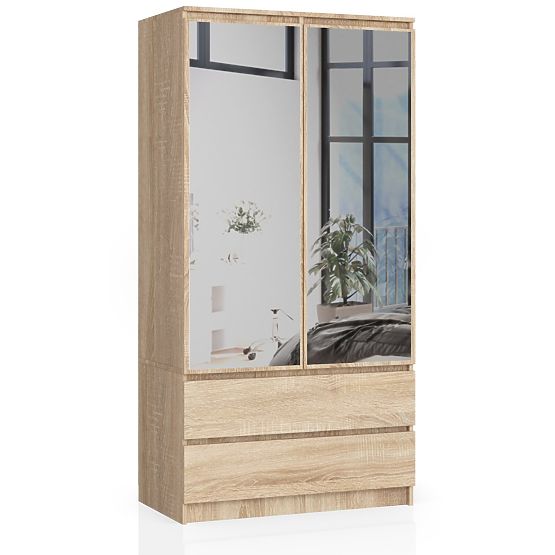 ARMADIO S90 2D 2SZ 2 SPECCHI CLP PK SONOMA