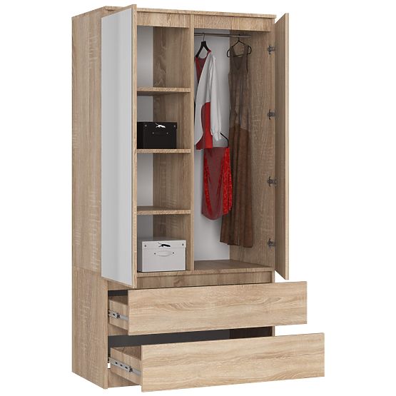 ARMADIO S90 2D 2SZ 2 SPECCHI CLP PK SONOMA