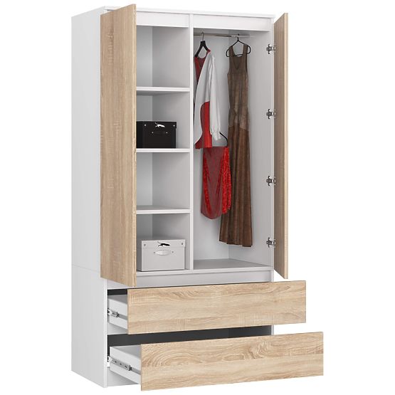 ARMADIO S90 2D 2SZ CLP PK BIANCO / SONOMA