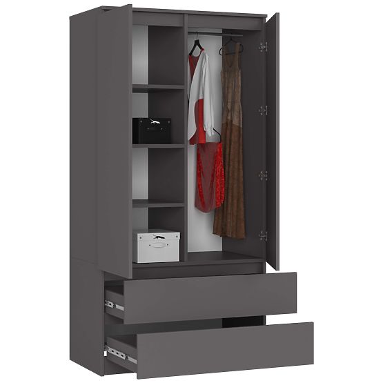 ARMADIO S90 2D 2SZ CLP PK GRAFITE GRIGIO