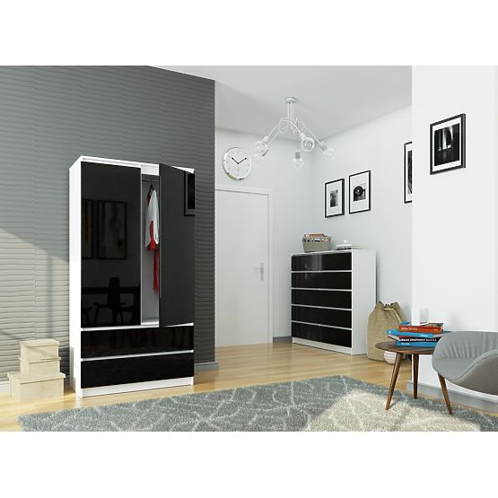 ARMADIO S90 2D 2SZ CLP PK NERO LUCIDO