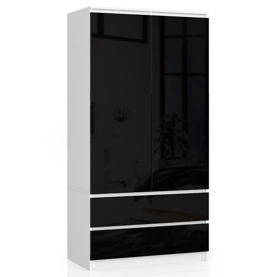 ARMADIO S90 2D 2SZ CLP PK NERO LUCIDO