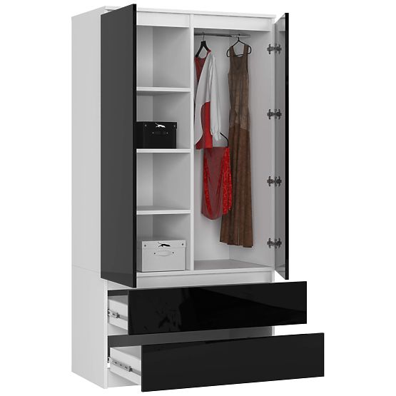 ARMADIO S90 2D 2SZ CLP PK NERO LUCIDO