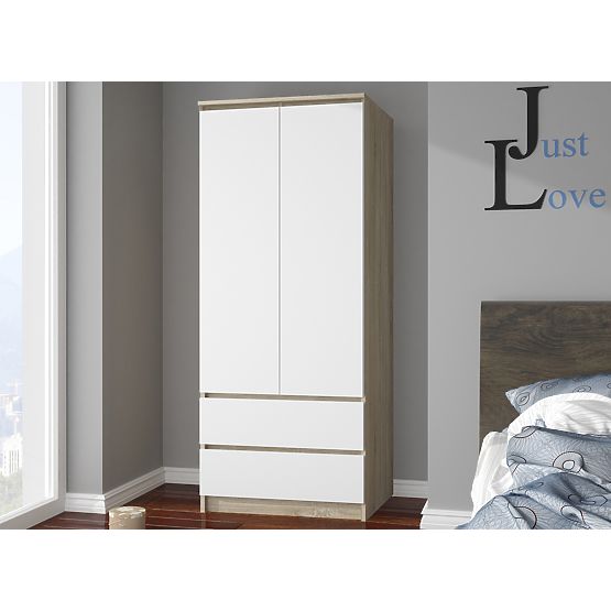 ARMADIO S90 2D 2SZ CLP PK SONOMA / BIANCO
