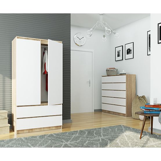ARMADIO S90 2D 2SZ CLP PK SONOMA / BIANCO