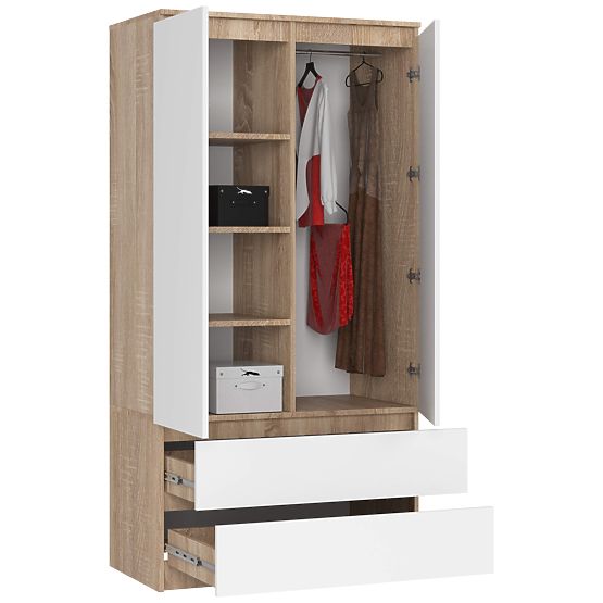 ARMADIO S90 2D 2SZ CLP PK SONOMA / BIANCO