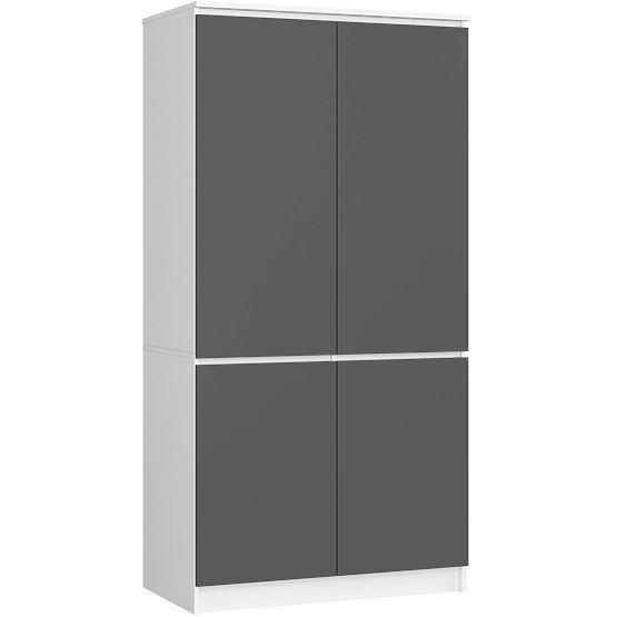 ARMADIO S90 4D CLP BIANCO / GRIGIO GRAFITE