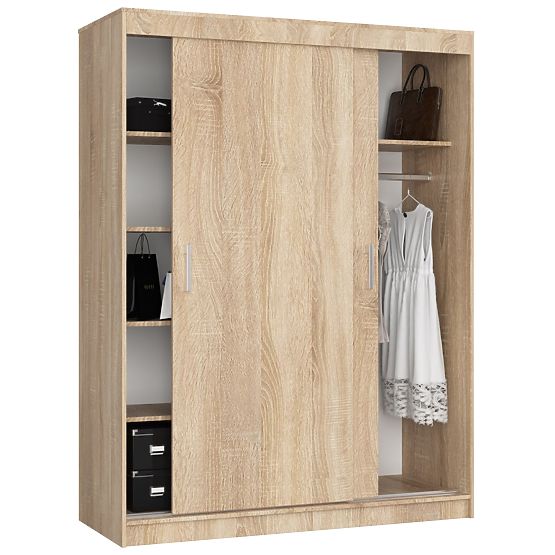 ARMADIO SCORREVOLE 150 cm CLP MONO ROVERE SONOMA