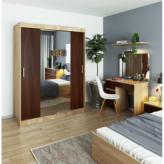 ARMADIO SCORREVOLE 150cm CLP SONOMA / WENGE