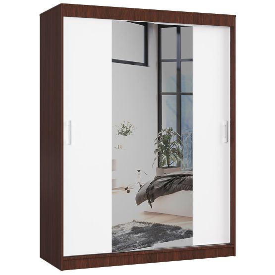 ARMADIO SCORREVOLE 150cm CLP WENGE / BIANCO