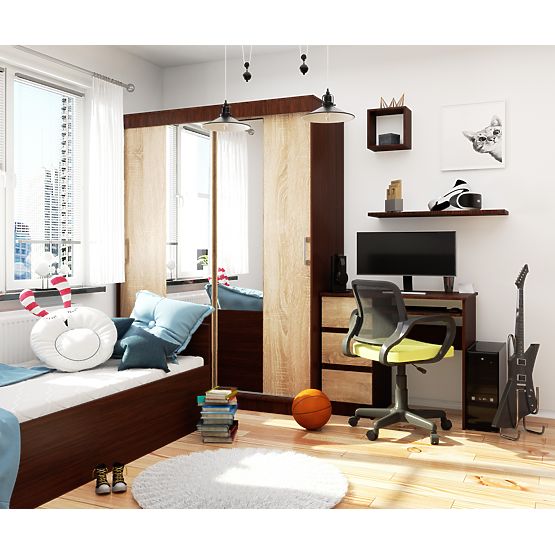 ARMADIO SCORREVOLE 150cm CLP WENGE / SONOMA