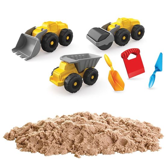 ART CRAFT Set di sabbia cinetica con veicoli da costruzione
