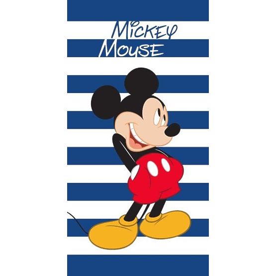 Asciugamano per neonati Mickey Mouse - blu-bianco