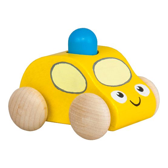 Auto fischiante con sirena 1 pezzo giallo