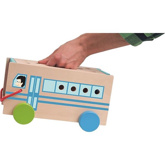 Autobus di costruzione con strumenti
