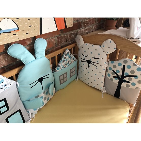 Baby Dream - Rivestimento per lettino modulare - grigio-blu