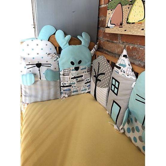 Baby Dream - Rivestimento per lettino modulare - grigio-blu