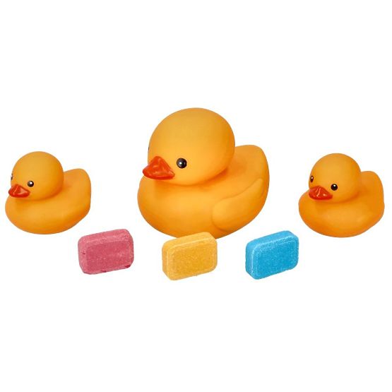 Bagno colorato con paperelle
