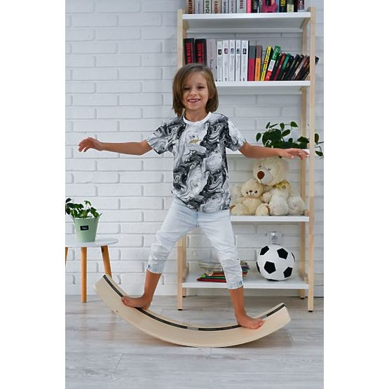 Balance board in legno con macchinina e strada