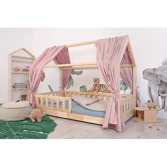 Baldacchino per letto a casetta Tea - rosa antico