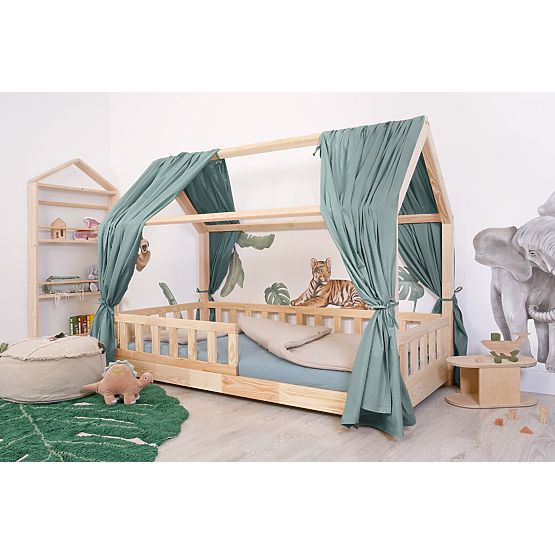 Baldacchino per letto a casetta Tea - verde