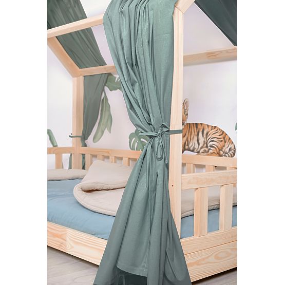 Baldacchino per letto a casetta Tea - verde