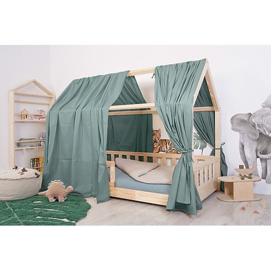 Baldacchino per letto a casetta Tea - verde