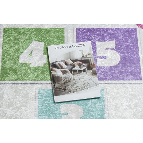 BAMBINO 1075 tappetino da gioco salta, numeri per bambini antiscivolo - verde